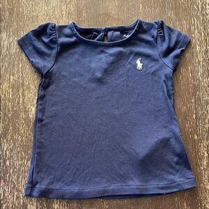 Ralph Lauren Classic Navy Blue Baby Girl Tee
